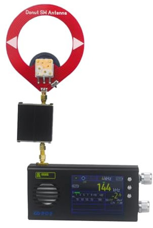 Suoumwa Récepteur Radio TEF6686 Radio Portable Toutes Bandes FM/MW/Ondes Courtes HF/LW avec Amplificateur D'Antenne Donut Noir, B