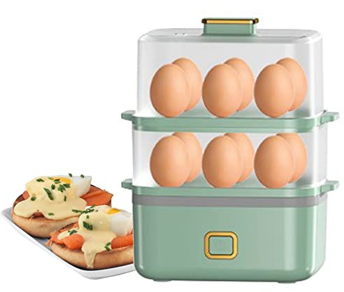 Egg Cooker - for Eggs, Electric Egg Boiler Steamer - Perfect Soft Medium & Hard Boiled Eggs - Easy to Use - Multi-Functional Eggs Maker