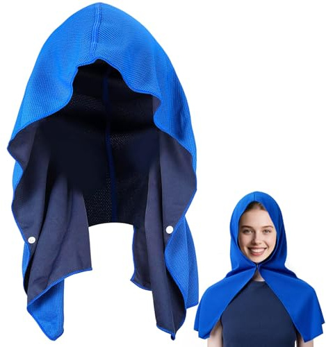 Serviette Rafraichissante Sport, Serviette à Capuche Rafraîchissante, Sport Bandana de Refroidissement, Serviette Rafraîchissante pour le Cou et le Visage pour Camping Sportif, Plage, Extérieur