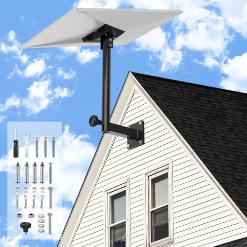 IMAYCC Starlink Gen 3 Halterung 360° Verstellbare Starlink Wandhalterung, Vertikaler Winkel Starlink Masthalterung mit Gen3 Rohradapter Kompatibel mit Starlink Standard