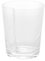 Zafferano Handy Becher Geriffelte Bunte Trinkgläser 6er Set, Bunte Wassergläser 335 ml, Klar, Stapelbar, Spülmaschinenfest