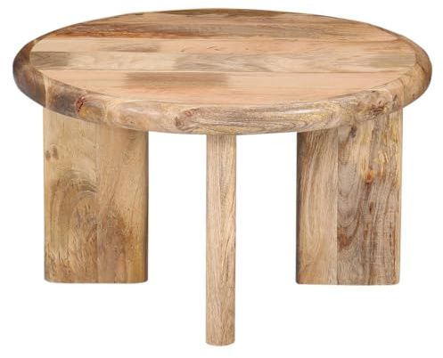 Marrakesch Table Basse Acaimo Ronde de 55 cm en Bois de manguier Massif | Style scandinave