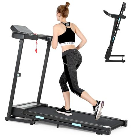 Novonova Tapis de Course Pliable Electrique Moteur Puissant Silencieux 735W, Tapis de Marche Pliable Écran LED/Impulsion, Tapis Course 12KM/H, Treadmill&Tapis Marche Compact, Tapis de Fitness Domicile