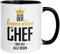 Chef Tasse mit Spruch lustig | Lustiger Kaffeebecher Büro „Ich bin der legendäre Chef über den alle reden“ | Geschenk für Chef – Chefgeschenke & Vorgesetzter | Bester Chef Tasse