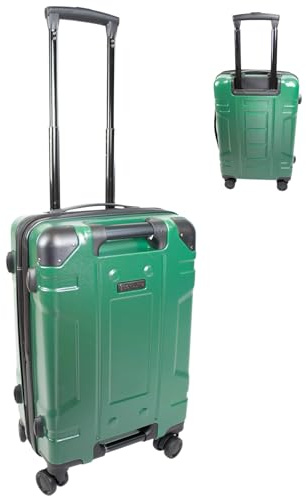 Bordlite Lightweight 20-Inch ABS Cabin Suitcase, Hard Shell Travel Luggage with TSA Lock, 360° Spinner Wheels, Expandable Design, 2.7kg - Dark Green