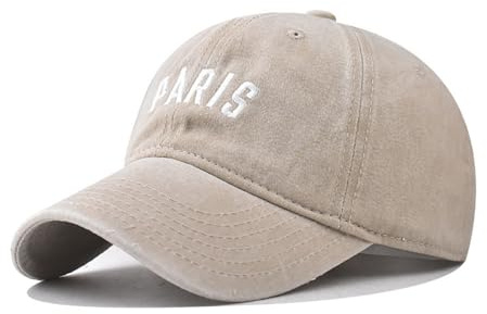 Paris Bestickte Basecap Klassische Vintage Baumwolle Kappe Neutral Baseball Cap Outdoor Cap