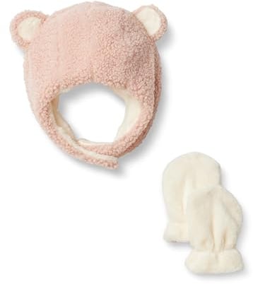 Amazon Essentials Unisex Baby Set aus Mütze und Handschuhen