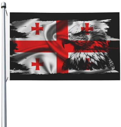 Georgia Eagle Flagge Deluxe Langlebig 3x5ft