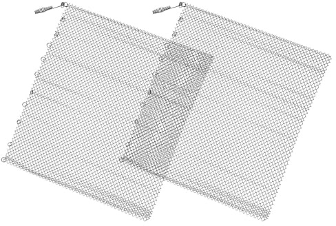 OUNONA 2pcs Fireplace Mesh Screen Curtain Metal Decorative Mesh Curtain for Indoor Fire Pit Fire Place Screens Protector