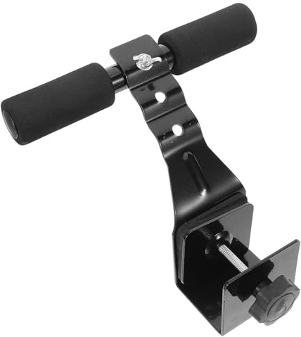 Healeved Ergonomisches Sit Up Hilfsgerät mit Stabiler Klemmstange Tragbares Fitnessgerät für Zuhause Sicherer Doppelstangen Bauchtrainer Schwarz für Effektives Bauchmuskeltraining