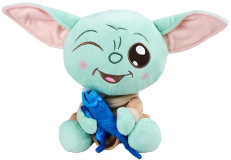 Simba Offizieller Disney The Mandalorian Movie Grogu mit Eidechse, 25 cm Plüschtier Fan Favorit