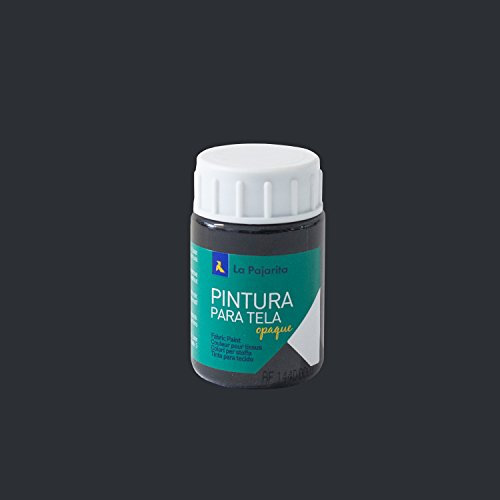 Vernice per tessuto Opaque To-18 nero 35 ml La Pajarita, pittura ad applicazione diretta su tela