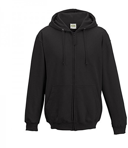 AWDis Just Hoods Men's Zoodie Hoodie, Grey (Charcoal), Large
