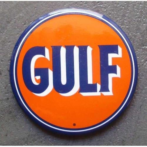 hotrodspirit - Gulf Round Oil Essence Deco Garage Loft Diner Fridge Magnet