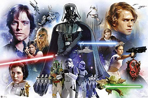 Nifty Star Wars Poster - Episode I - VI Charaktere - Krieg der Sterne (91,5 x 61 cm)