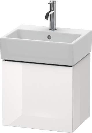 Duravit Duravit Waschtischunterbau L-CUBE 400 x 434 x 341 mm Anschlag rechts schwarz hochglanz