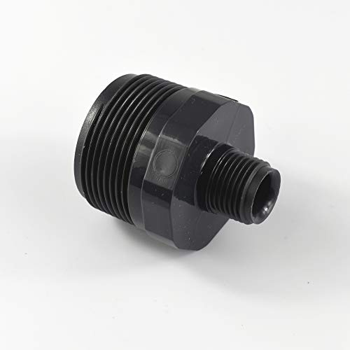 PVC Doppelnippel reduziert Aussengewinde (1 1/2 x 1/2)