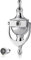 XFORT® Door Knocker with Door Viewer Polished Chrome, Victorian Urn Door Knockers for Front Door, Elegant Front Door Furniture with a Classic Period Design, Alerting You of Visitors to Your Home