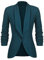UNibelle Veste Blazer Femme Blazers Veste Blazers Manche 3/4 Casual Slim Un Bouton Vert foncé,XXL