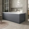 Aurora® Modern 1700mm Front Side Panel & 750mm End MDF Bath Panel 18mm Wooden Panels for Bathroom Baths Soaking Tubs, Adjustable Plinth, Easy to Cut, Grey Gloss