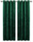 Oxford Homeware Emerald Green Blackout Curtains for Bedroom – 46 x 54 Inch Drop Crushed Velvet Curtains Ring Top - Thermal Insulated Curtains for Living Room with 2 Tie Backs (116cm x 137cm)