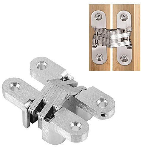 Atyhao Cerniere a Croce Nascoste in Lega di Zinco Cerniere per Porte a Scomparsa a Soffietto Ferramenta per Mobili(13x60mm)