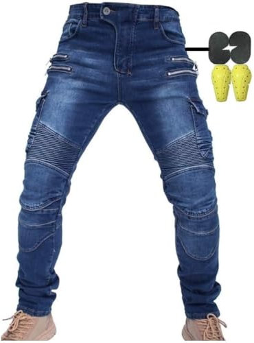 CBBI-WCCI Hombre Motocicleta Pantalones Moto Jeans Con Protección Motorcycle Biker Pants (DE/NL/SE/PL, Alphanumerisch, M, Regular, Regular, Blau)