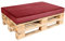 TexDeko BeSmart Palettenkissen 120x80x12cm mit Abperleffekt Palettenauflage Samt-Stoff Bezug mit Reißverschluss waschbar für Palettenpolster (Bordeaux)