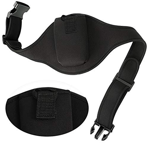 Weewooday 1 Pack Mic Belt Wireless Microphone Belt for Theatre Microphone Holder Waistband Bag for Fitness Instructor Micro Speaker (Black)