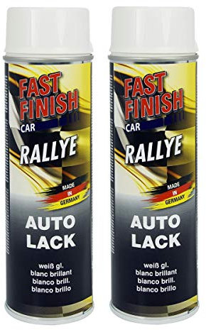 Fast Finish Rallye Lack weiß glänzend 2X 500 ml