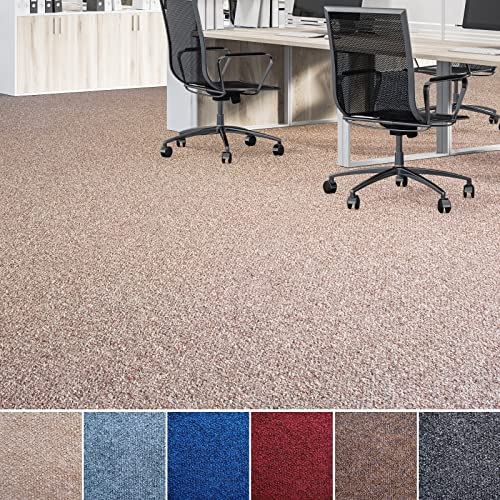 Floordirekt Nadelfilz-Teppich Malta | Bodenbelag aus Nadelvlies für Wohnraum und Büro | Kälteisolierend & trittschalldämmend | Viele Farben & Größen (200 x 400 cm, Beige)