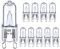 Ugvmn G9 Halogenlampen Backofenlampe 33W, GU9 Klare Kapselbirne Warmweiß 2700K, Ofenbirne Kein Blitz, G9 Bi-Pin Base Kein Flimmern, Dimmbar, 350°C Hitzetolerante, 10er Pack