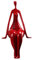 Uziqueif Sculture astratte del corpo della donna Decorazioni per la casa Moderne, Statue di ragazze/donne Yoga Figure Decorazione del desktop, Scultura da tavolo, Decorazioni per porta tv,Red a,shiny