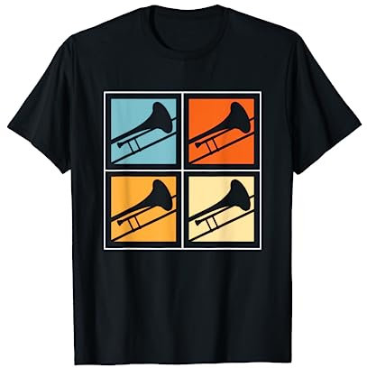 Retro Posaunen Posaunenspieler Posaunist Geschenk T-Shirt