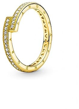 PANDORA SHINE Damen Ring funkelnder Ring gelbvergoldet, Zirkonia 169491C01 52