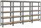 Yaheetech 5 Böden Eckregale, Lagerregale Metall, Schwerlastregale 3000 KG belastbar, Kellerregal, Steckregal, Regalsystem, 280 x 30 x 150 cm/Dunkelgrau