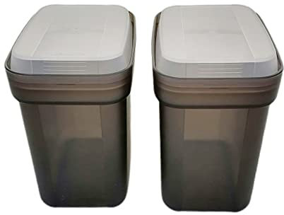 Tupperware SET (2) Swing Box 450 ml schwarz Vorratshaltung Vorrat Behälter Dose