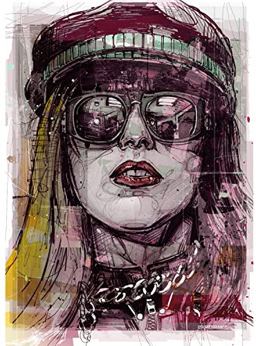 JosHoppenbrouwers Kunstdruck auf Leinwand, Motiv Lady Gaga, 40 x 60 cm