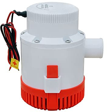 ZONADAH Pompa acqua subacquea da 12 V 3700 GPH 40 mm elettrica per pompare acqua dolce o di mare per roulotte, campeggio, pescherecci marini, piccole piscine e fontane