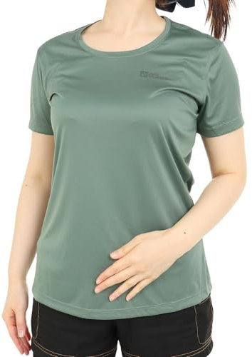 Jack Wolfskin Damen Tech T-Shirt, Picnic Green, X-Small