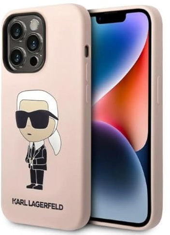 KARL LAGERFELD KLHMP14XSNIKBCP Hard Case for iPhone 14 Pro Max 6.7 Inch Pink SI