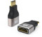 VMOJO 8K Mini HDMI Stecker auf HDMI Buchse Adapter, 48 Gbit/s, HDMI 2.1 Version Verlängerungsadapter Konvertierung für Laptop, Kamera, HDTV, Unterstützung 8K@60Hz/4K@144Hz (2 Pack)