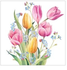 Ambiente - Papierservietten - Tulips Bouquet/Tulpen, Frühling 25 x 25 cm