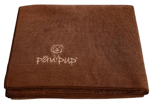 PAWPUP Dog Towel Super Absorbent 140x70cm Microfibre Pet Towel for Dogs Cats and other Pets (Brown)
