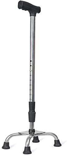 Gehstock/Krücken Leichte Edelstahl-Sicherheitsgehstöcke 9 Höhenverstellbar für ältere Männer oder Frauen Gehstock mit 4 Beinen Rutschfeste Basis in Silber Max. 120 kg Rollator F It's so kind of you