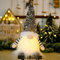 Weihnachten Deko Wichtel mit Licht, Weihnachtswichtel Plüsch Weihnachtsdeko Weihnachts Tisch Deko mit LED Weihnachten Figur Beleuchtete Wichtel für Weihnachtsdekoration (Grau)