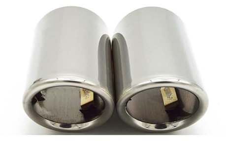 Auspuffblenden Für VW Für Jetta Für MK6 1,4 T Für Bora Für Scirocco 1,4 TSI Für Golf 7 6 Für MK7 1 Paar Auto Auspuff Spitze Rohr Auto-Endrohre (Farbe : Silber)