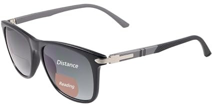 Polarisiert Bifokal Lesebrille mit Federscharnier Sonnenbrillen Leser für Damen Herren Klassische Bifokale Lesesonnenbrille UV-Schutz Sonnenbrille Polarisationsfilter Sonnenleser Lesebrillen Lesehilfe