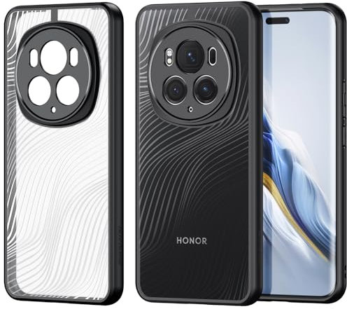 Lemxiee Cover pour Honor Magic 6 Pro Coque,Anti-Goutte Antidérapant Ultra-Mince Silicone Souple + Acrylique givré Coque pour Honor Magic 6 Pro Case