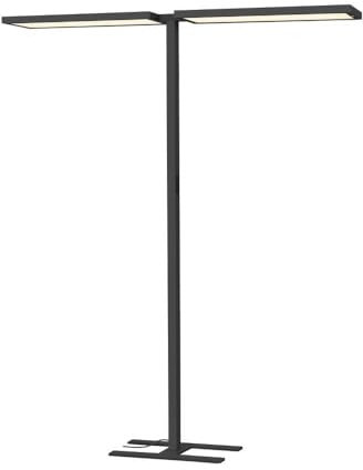 LED Stehleuchte Worklight in Schwarz 2x 75W 20000lm mit Bewegungsmelder